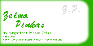zelma pinkas business card